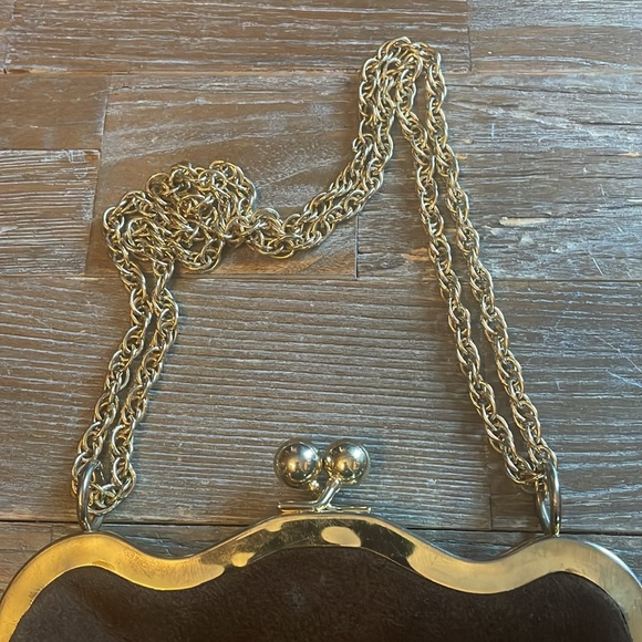 Vintage Triangle New York Suede Frame Purse🖤 - Picture 3 of 12